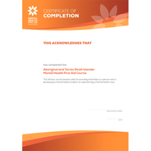 AMHFA Completion Certificate